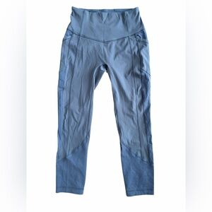 Lululemon All The Right Places Crop 23” Blue Gray Run Leggings Size 6